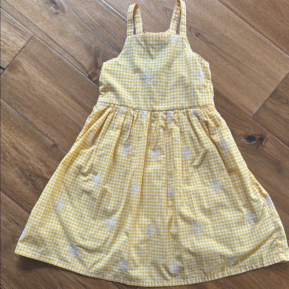 Yellow Gingham Kids Dress
